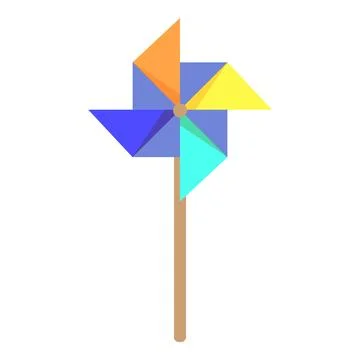 Fan vane icon cartoon vector. Paper wind イラスト素材
