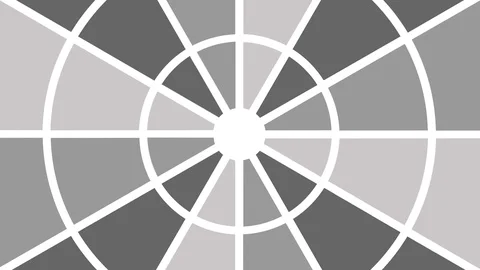 Fan of various colors in the shape of a circular spiral that rotates clockwise. Video stock 119254428