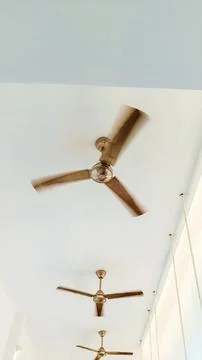 Fan at white ceiling Stock Photos