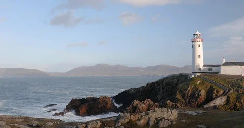 Fanad Head Lighthouse County Donegal, Ireland Stock Footage 108856590