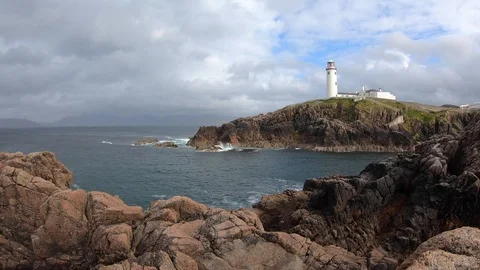 Fanad Head Lighthouse Time-lapse Stock Footage 113784935