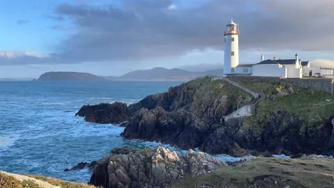 Fanad Head Lighthouse Time Lapse Stock Footage 180054636