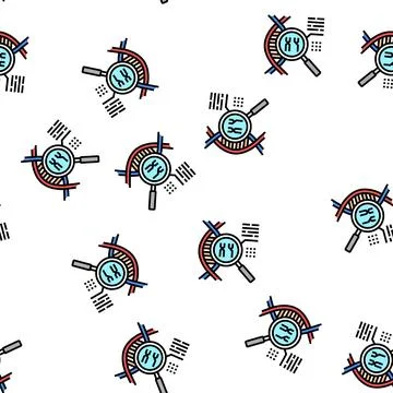 Fanconi anemia vector seamless pattern Illustrazione stock