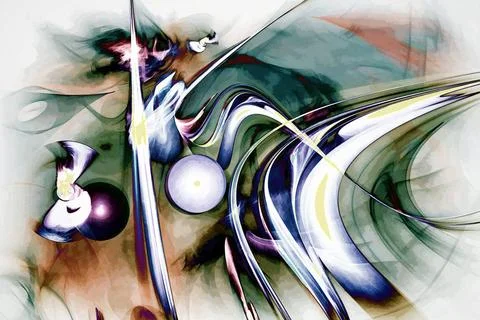 Fancy abstract drawing. Abstract image with fancy pattern of bright colors... Stock Photos