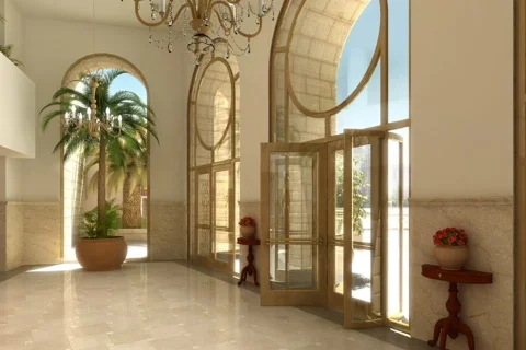 Fancy apartment building lobby Видео 538626