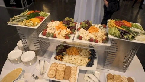Fancy Appetizer Display Stock Footage 119039254