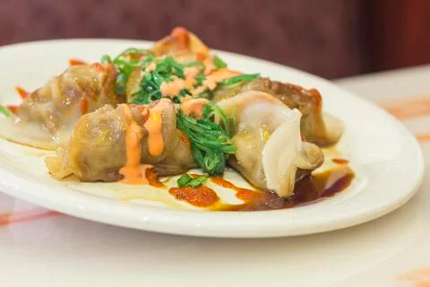 Fancy Asian Dumplings Stock Photos