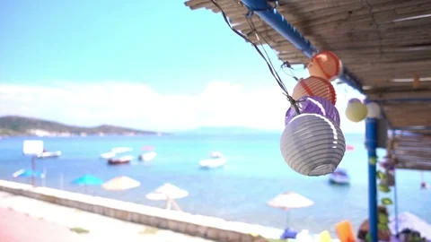 Fancy Balls and Seaside Stock Footage 93365762