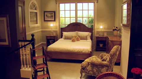 Fancy Bed Room Stock Footage 45494280
