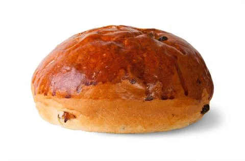 Fancy Bread With Raisins Fancy Bread With Raisins Isolated On White Backgr... Stock Photos