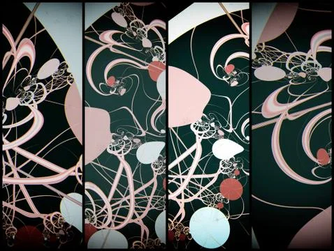 Fancy bright abstract pattern with oval shapes Stock Illustration