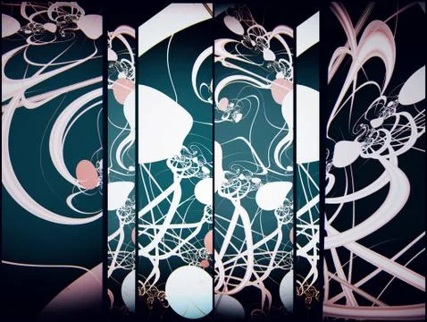 Fancy bright abstract pattern with oval shapes Stock Illustration