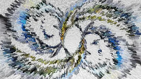 Fancy bright abstract pattern with oval shapes Stock Illustration