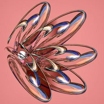 Fancy bright abstract pattern with oval shapes Foto stock