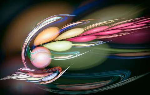 Fancy bright abstract pattern with oval shapes Abstract image with fancy p... Foto stock