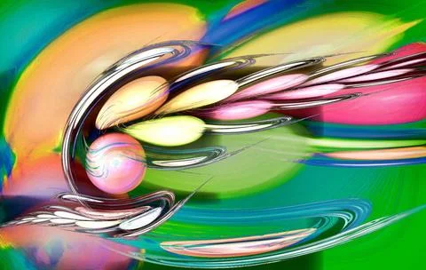 Fancy bright abstract pattern with oval shapes Abstract image with fancy p... Foto stock