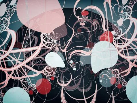 Fancy bright abstract pattern with oval shapes Abstract image with a whims... Foto stock