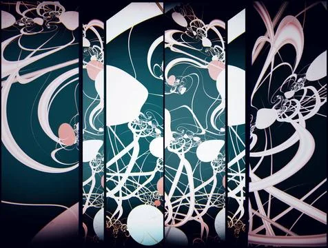 Fancy bright abstract pattern with oval shapes Abstract image with a whims... Foto stock