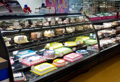 Fancy Cake Showcase Foto stock