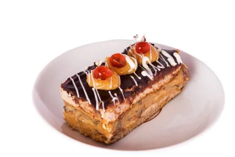 Fancy cake(clipping path included) Stock Photos