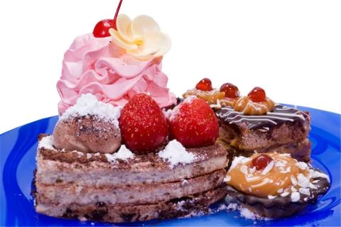 Fancy cake(clipping path included) Stock Photos