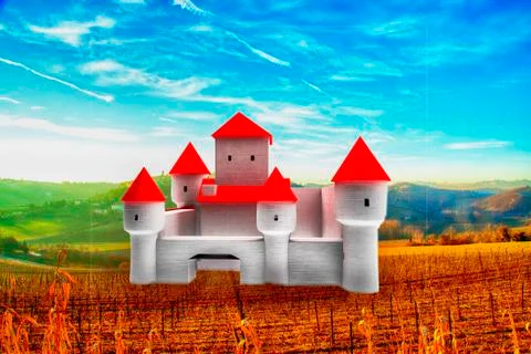 Fancy castle in the country Illustrazione stock