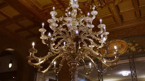 Fancy Chandelier Video stock 254730590