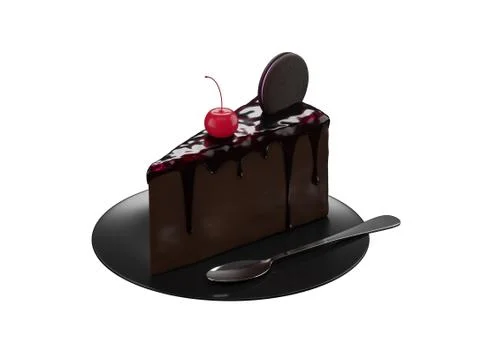 Fancy Chocolate Cake. Stock Illustration