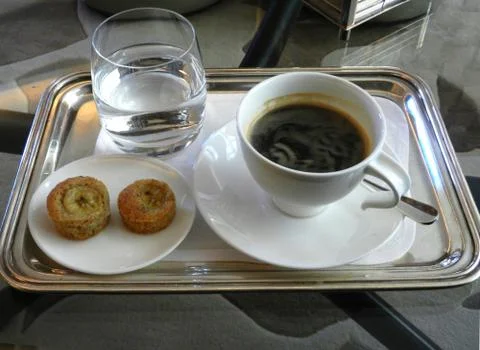 Fancy coffee serving Stock Photos