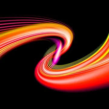 Fancy colored waves on a dark Stock Photos