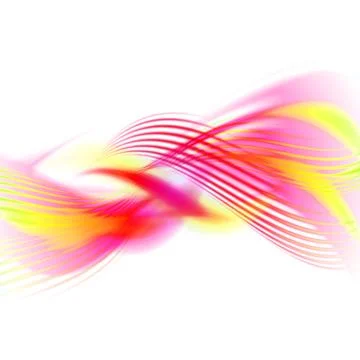Fancy colored waves on a light Stock Photos