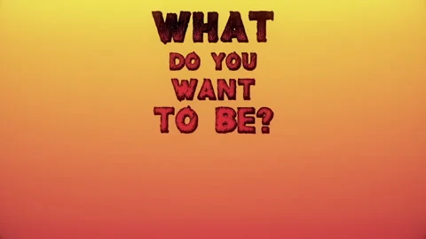 A fancy colorful animation with the question What do you want to be? Stock Footage 130815385