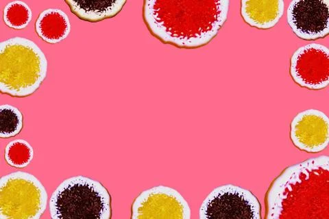 Fancy Cookie Template with Copy Space Stock Illustration