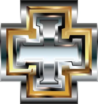 Fancy cross symbol Stock Illustration