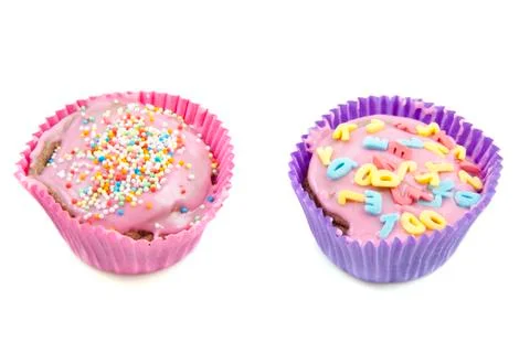 Fancy cup cakes Stock Photos