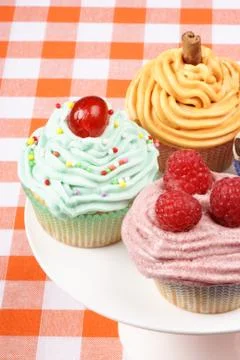 Fancy cupcakes assortment Stock Photos