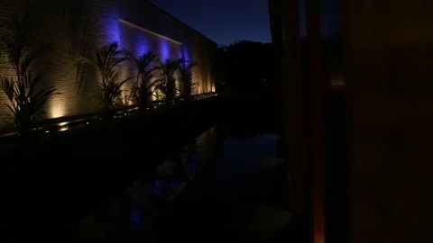 Fancy Dark Hallway Stock Footage 105339258