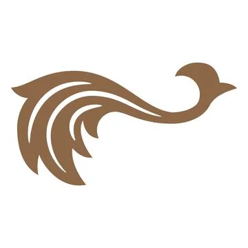 Fancy decorative element, vector brown vintage ornate flower ornament, floral イラスト素材