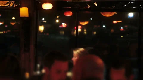 Fancy dinner in modern restaurant Video stock 23772948