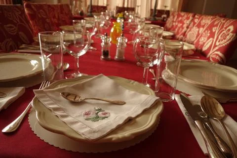 Fancy dinner table Stock-Fotos