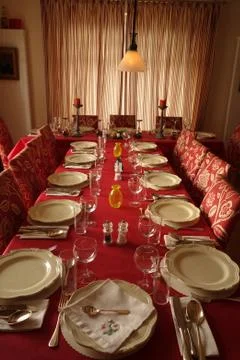 Fancy dinner table Stock-Fotos