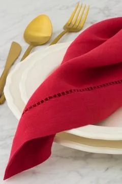 Fancy dinner table setting Stock Photos