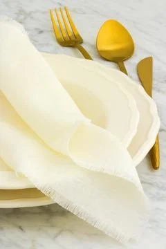 Fancy dinner table setting 写真素材