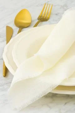 Fancy dinner table setting Stock Photos