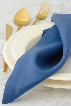 Fancy dinner table setting Foto stock