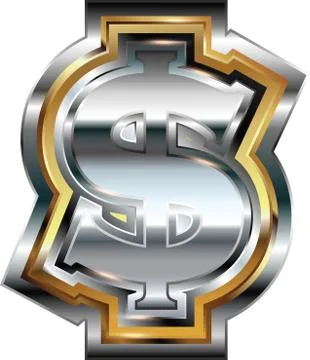 Fancy dollar symbol Stock Illustration