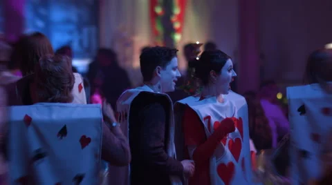Fancy Dress Playing Cards Stock Footage 46094554