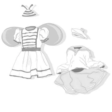 Fancy dress vector isolated Stock Illustration