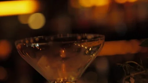 Fancy Drink Being Poured Stock Footage