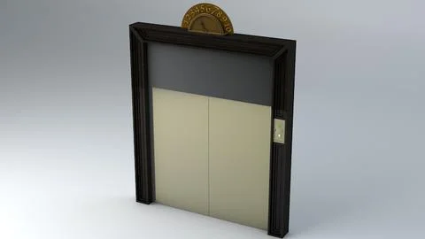 Fancy Elevator Door 3D Model